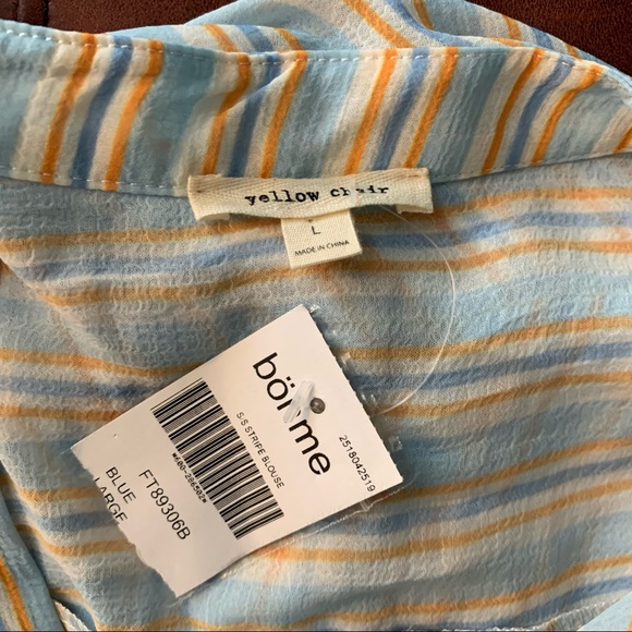 NWT Bohme striped sheer top size Large - Picture 5 of 7